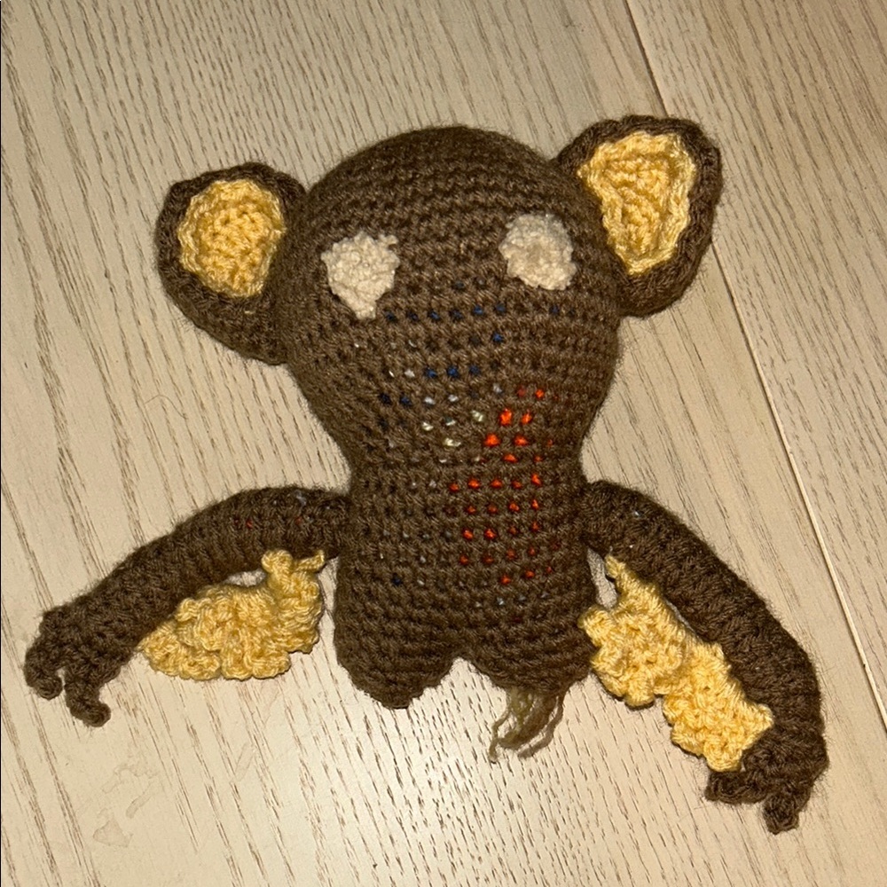 Handmade Crochet Brown Bat Plush